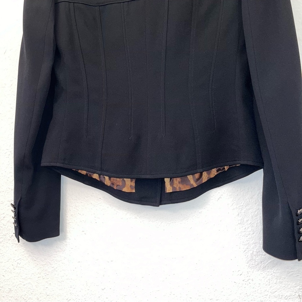Dolce & Gabbana Black Bustier Blazer Jacket Y2K Single Breasted US 6 NWT ⚪️ - Picture 9 of 16